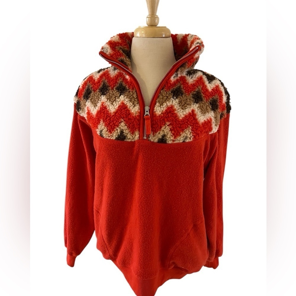 Aerie Hometown Holiday 1/4 zip Fleece Sweatshirt- Size XXS.